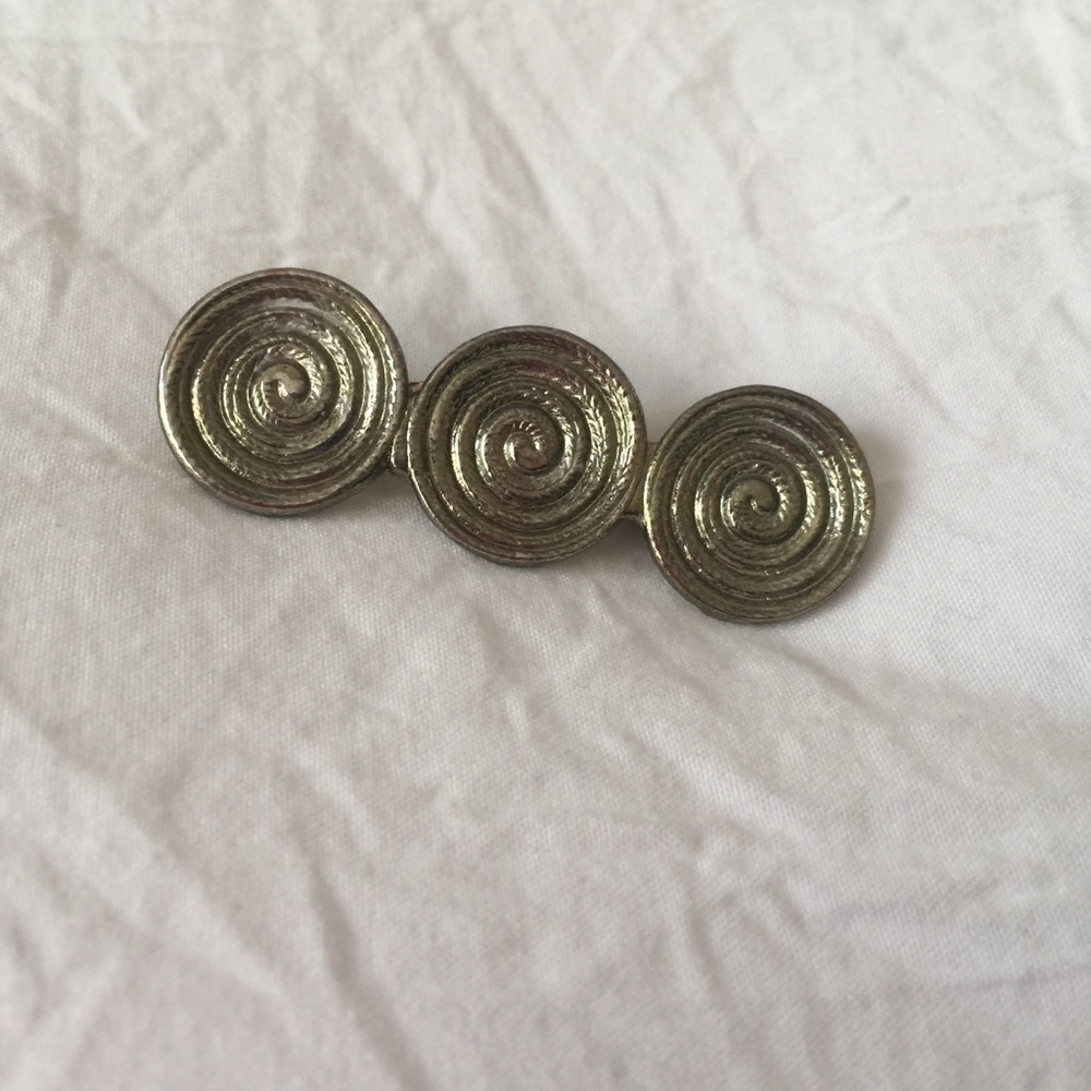Three Swirling Circles Pin